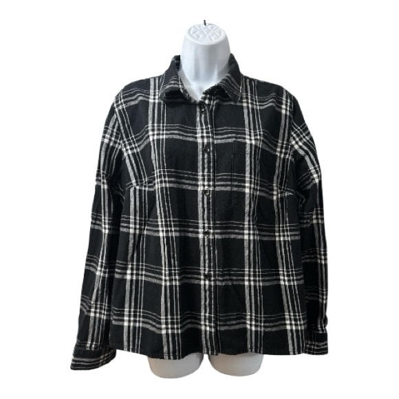 DULUTH TRADING CO Ladies Free Swinging Flannel with Split Tail Size L - Picture 1 of 11